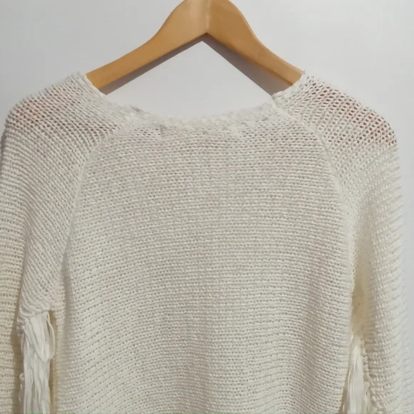 Zara M Knit Fringe Sleeves Sweater - Picture 8 of 9